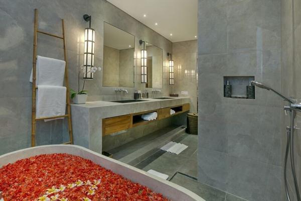 Flower Petal Set Up In The Bathtub